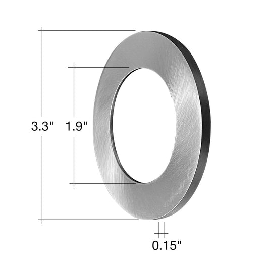 3" Gimbal Round Trim Brushed Nickel