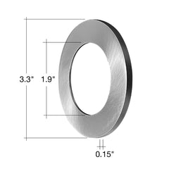 3" Gimbal Round Trim Brushed Nickel