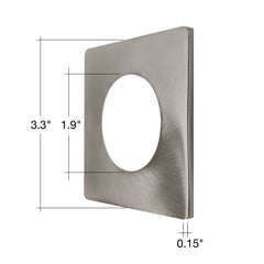 3" Gimbal Square Trim Brushed Nickel