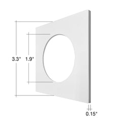 3" Gimbal Square Trim White Finish