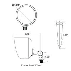 Landscape Flood Light: Large Round