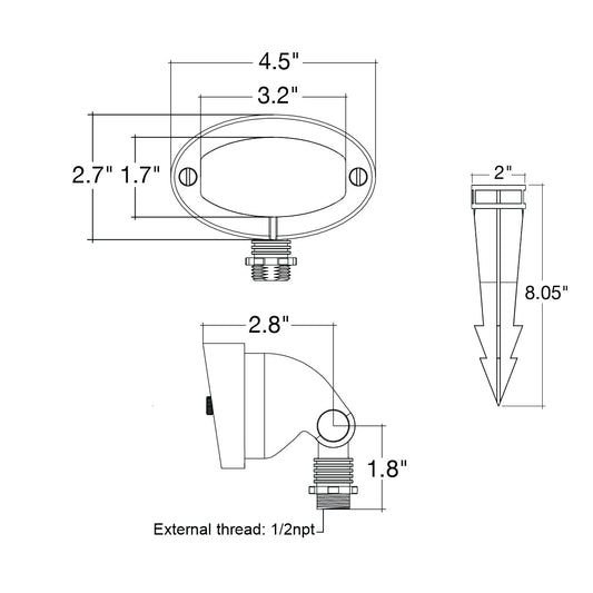 Landscape Flood Light: Small Round