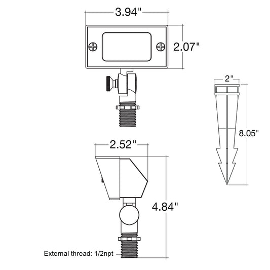 Landscape Flood Light: Small Square