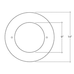 10" Goof Ring, Inner Dim: 9"
Outer Dim: 14.1"