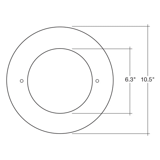 6" Goof Ring, Inner Dim: 6.3"
Outer Dim: 10.5"