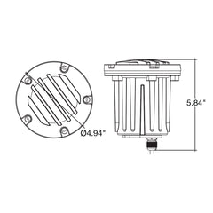 In-Ground Light: Ribbed Lens