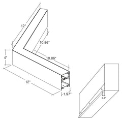 12x12" 120° L-Shape Downlight