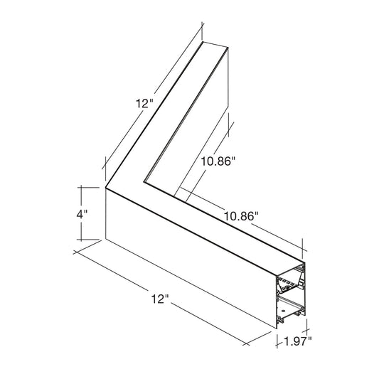 12x12" 120° L-Shape Downlight