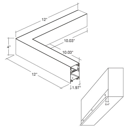 12x12" L-Shape Downlight