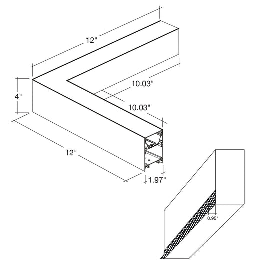 12x12" L-Shape Downlight