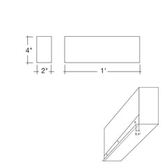 1' Architectural Linear Downlight