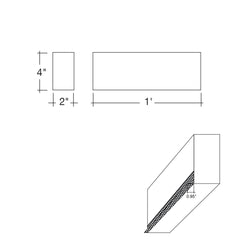 1' Architectural Linear Downlight