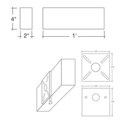 1' Architectural Linear Downlight