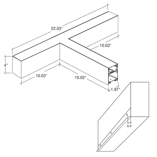 2' T-Shape  Downlight