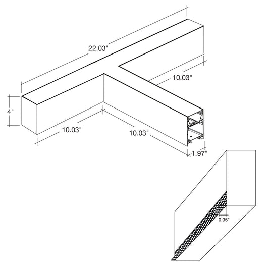 2' T-Shape  Downlight