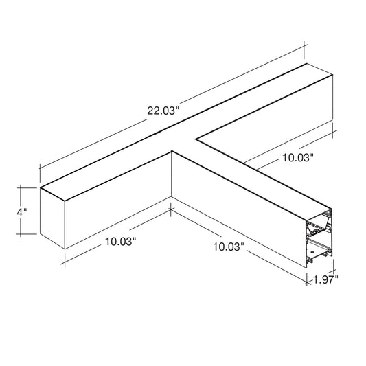 2' T-Shape  Downlight