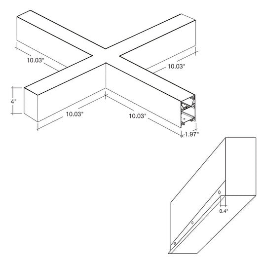 2' T-Shape  Downlight