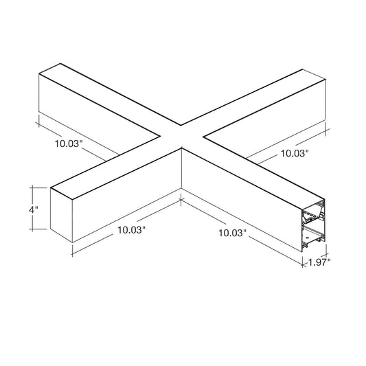 2' T-Shape  Downlight