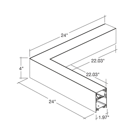 4' L-Shape  Downlight