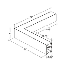 4' L-Shape  Downlight