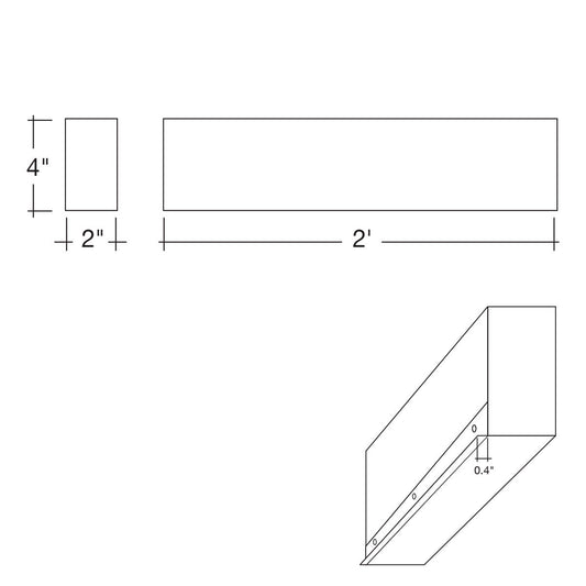 2' Architectural Linear Downlight