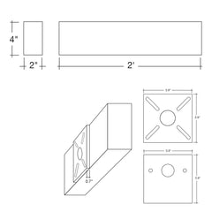 2' Architectural Linear Downlight