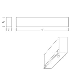 4' Architectural Linear Downlight