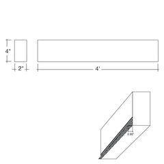 4' Architectural Linear Downlight