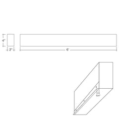 6' Architectural Linear Downlight