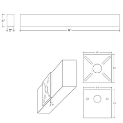 6' Architectural Linear Downlight