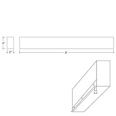 8' Architectural Linear Downlight