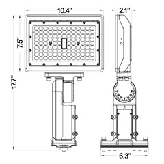 Area Flood: M-Line Slip Fitter/ Straight Arm Combo