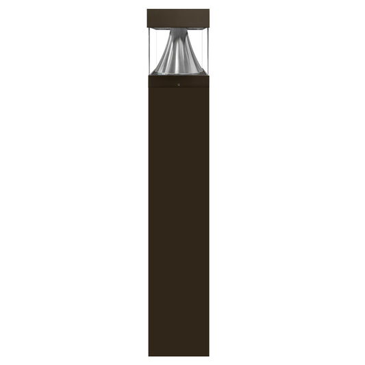 Bollard Square Bronze  Square Cone Flat Top