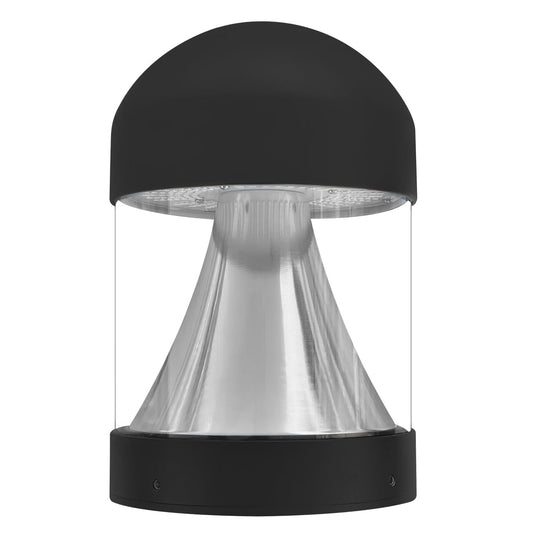 Bollard Head: Round Cone Dome Top Black Finish