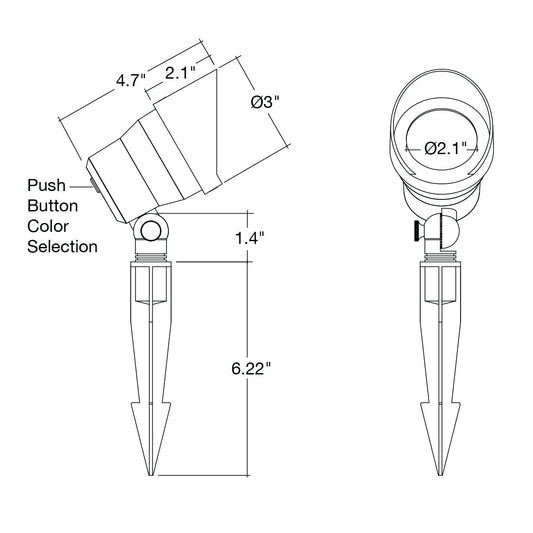 Landscape Bullet Light - Flood Style