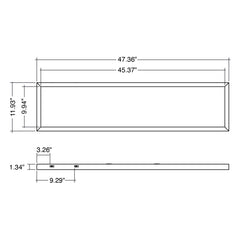 1x4 Surface Mount LED Panel: Slim-Line