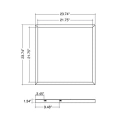 2x2 Surface Mount LED Panel: Slim-Line