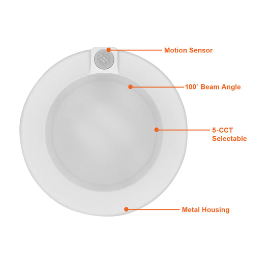 4" Disk Light w/ PIR Sensor: Cusp-Line