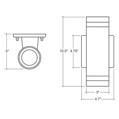 3" Cylinder: M-Line Up/Down Light