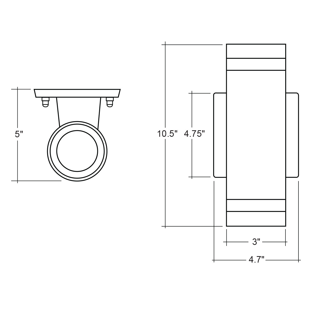 3" Cylinder: M-Line Up/Down Light