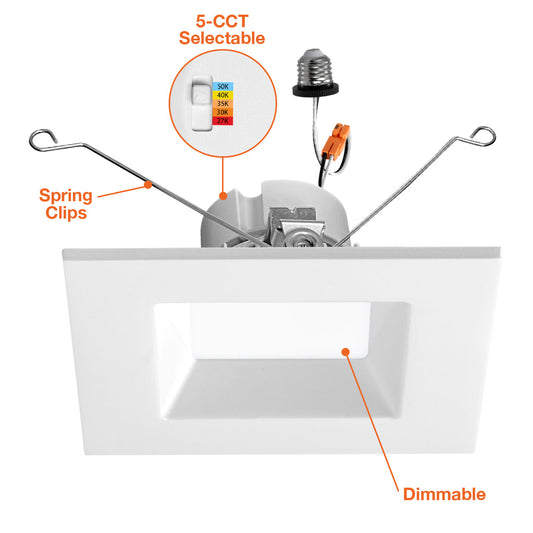 6" Square Retrofit Downlight