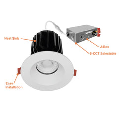 3" Regressed  Downlight 5CCT