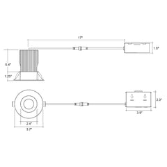 3" Regressed  Downlight 5CCT