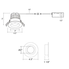 4" Regressed  Downlight Warm Dim