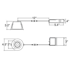 4" Regressed  Downlight 5CCT           FIRE RATED