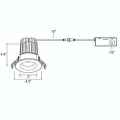 4" Regressed  Downlight 5CCT