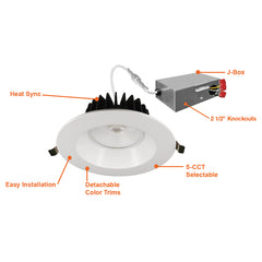 6" Regressed  Downlight 5CCT