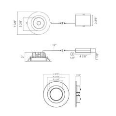 6" Regressed  Downlight 5CCT