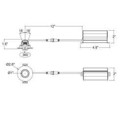 2" Gimbal Downlight: SnapTrim-Line