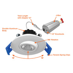 2" Gimbal Downlight: SnapTrim-Line